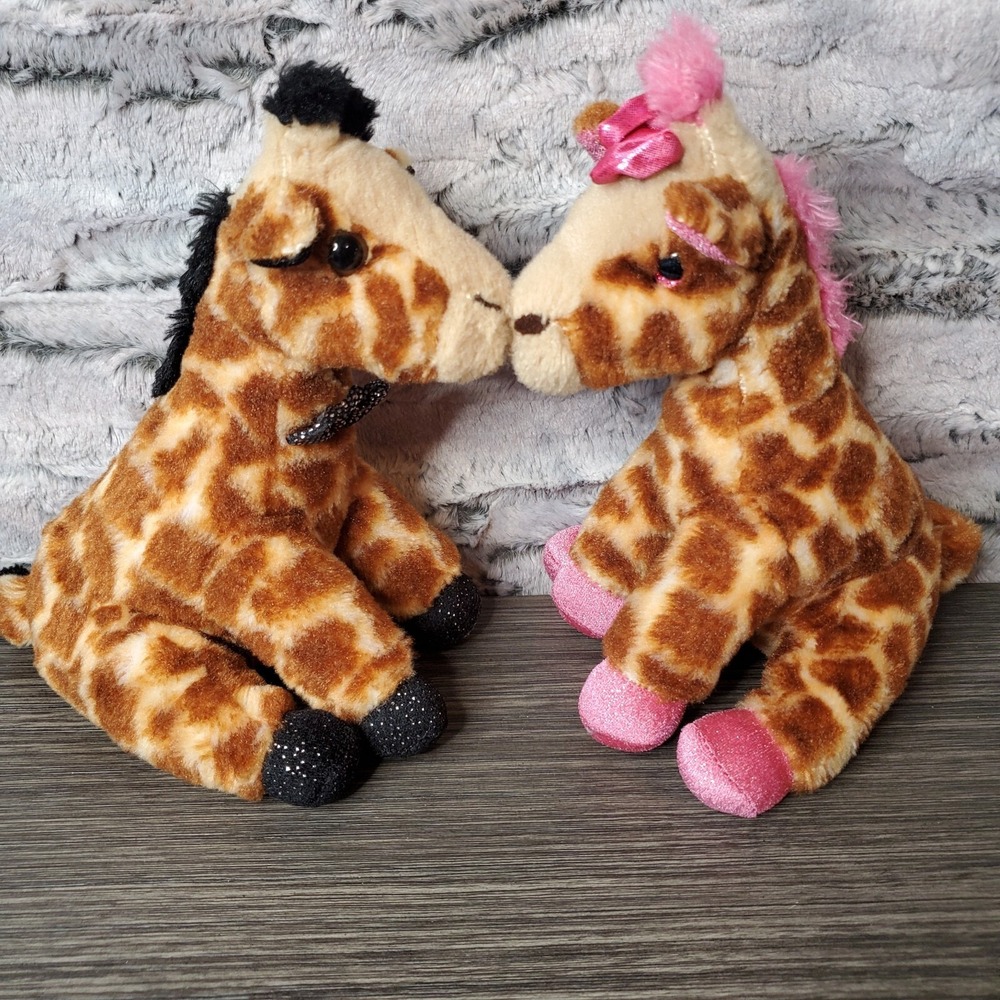 Aurora World Girlz Collection Stuffed Plush‎ Giraffes Boy Girl His Hers Wedding